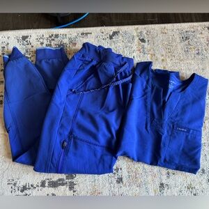 Royal Blue Jaanuu Scrub Jogger Set